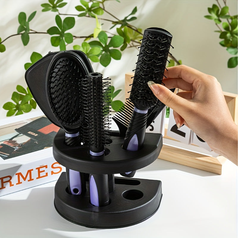 Silkurea  Haarbürsten-Set 5-teilig | Entwirren, Stylen & Massieren | Ergonomisch & Für alle Haartypen geeignet