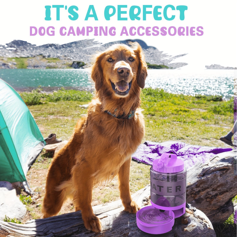 Hunde-Wasserflasche PawQuench Max | 2,18 L Kapazität | Mit Faltbarer Trinkschale | BPA-frei & Tragbar