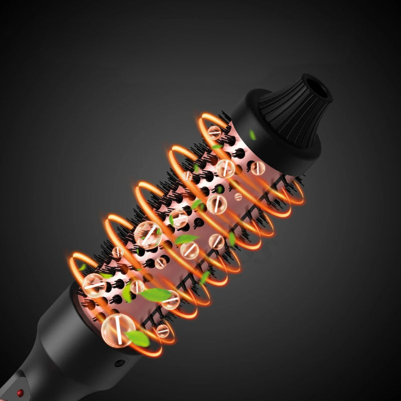 VoluStyle 3-in-1 Warmluft-Stylingbürste | Lockenstab, Volumenbürste & Glättbürste | 32 mm Keramik-Turmalin | Schnelles Aufheizen