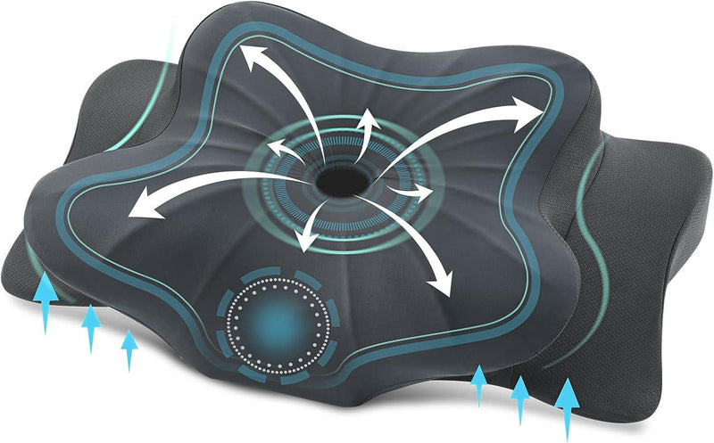 Ergonomisches Nackenstützkissen | Memory Foam | Zwei Höhen | Waschbarer Bezug