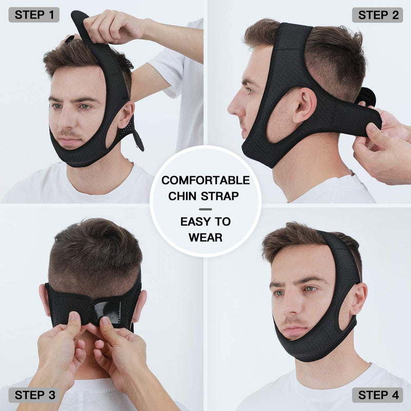 Kinnband SilentFlex | Gegen Schnarchen | Ergonomisch & Verstellbar | Atmungsaktives Material