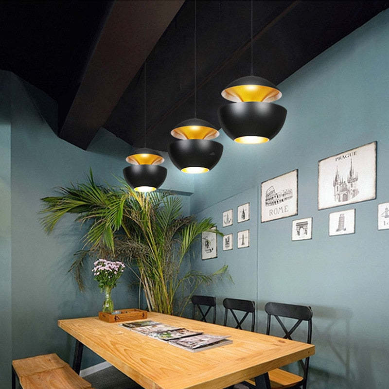 LED Hängeleuchte LumiAstra | Modernes Design | Höhenverstellbar | Metall Schwarz-Weiß