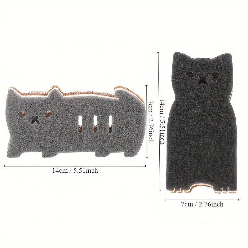 Pawlina Katzen-Schwammset 4-teilig | Kratzfrei & Wiederverwendbar | Für Küche & Haushalt | Hochdichtes Schaumstoffmaterial
