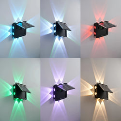 LumiVita GlowWall Solar Wandleuchte | Farbwechsel & Warmweiß | Wetterfest & Kabellos | 1800 mAh Akku