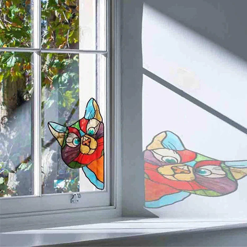 CatPeek – Handgefertigter Katzen-Sonnenfänger für Ihr Fenster!