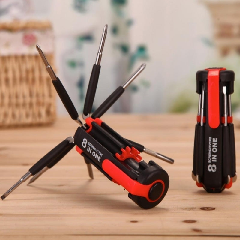 BrightScrew - 8-in-1-Schraubendreher mit LED-Taschenlampe