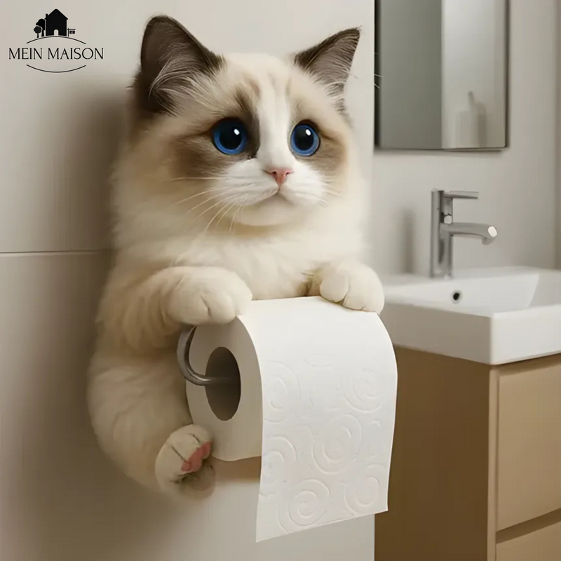 PurrRoll – Der charmante Katzen-Toilettenpapierhalter!