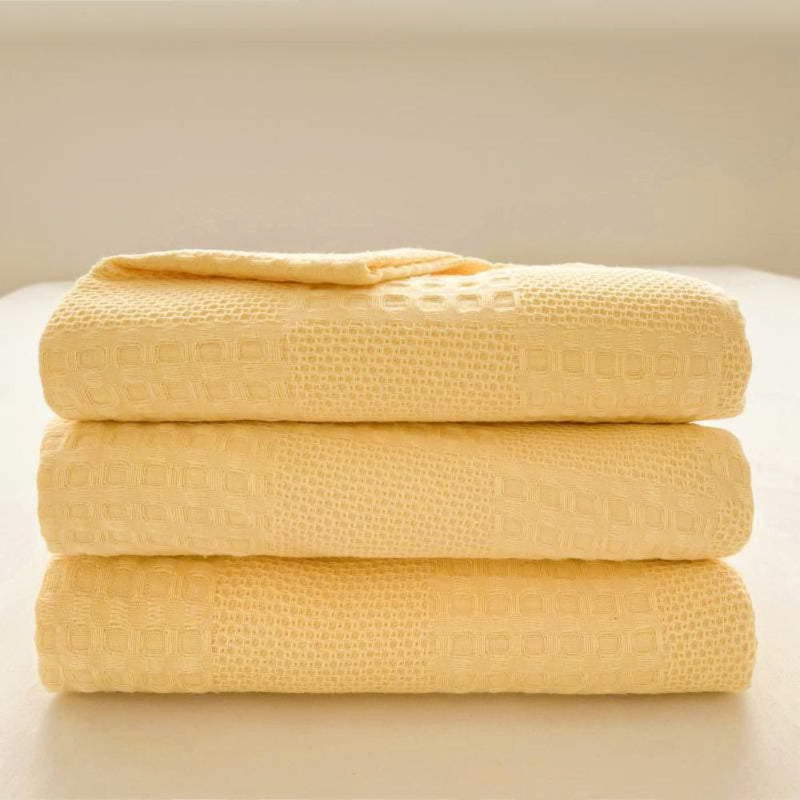 Cotura Waffeldecke | 100% Bio-Baumwolle | Atmungsaktiv & Elegant | Waffelstruktur