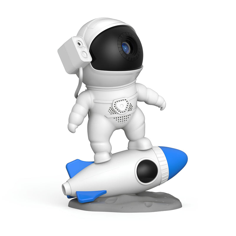 Projektor Lampe CosmoLume | 4K Galaxie- & Sternenhimmel-Projektion | Bluetooth Speaker & App-Steuerung | Raketendesign