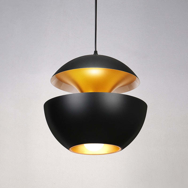 LED Hängeleuchte LumiAstra | Modernes Design | Höhenverstellbar | Metall Schwarz-Weiß