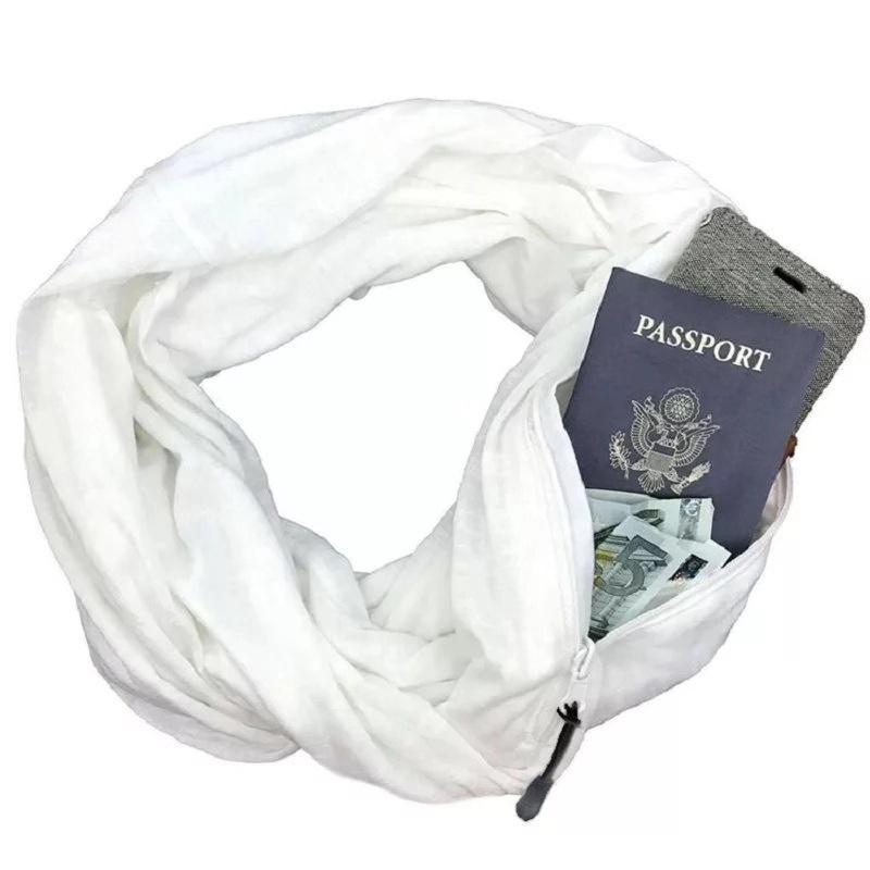 CozySafe – Schal mit versteckter Tasche für zusätzliche Wärme und Sicherheit