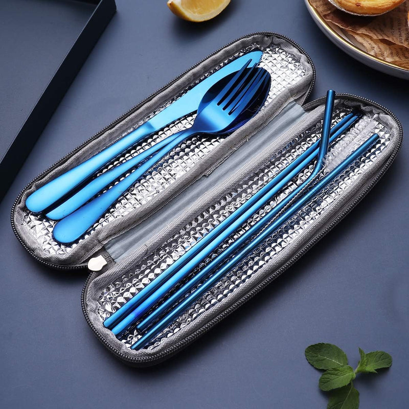 Besteckset GoCutlery | 4-teilig für unterwegs | Edelstahl & BPA-frei | Mit Transportetui