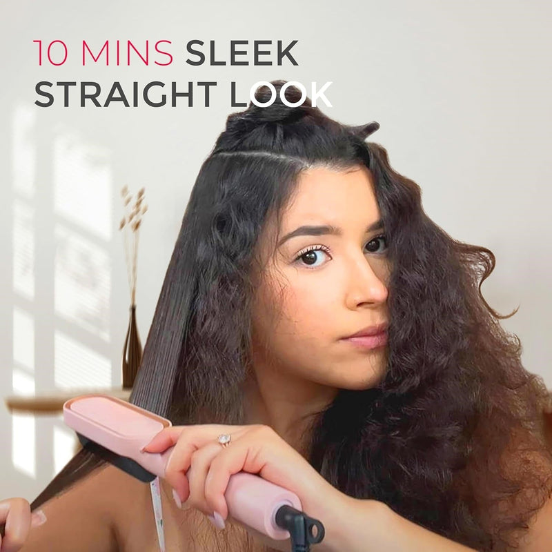 GLAMELIA Haarglättbürste Elektrisch | 5 Hitzestufen | In 20 Sek. einsatzbereit | Anti-Frizz & Reisesicher