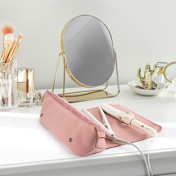 STYLEVOY Haartool-Tasche 2-in-1 | Hitzebeständige Matte & Reise-Etui | Organizer für Glätteisen & Lockenstab | Kompakt & Stylisch
