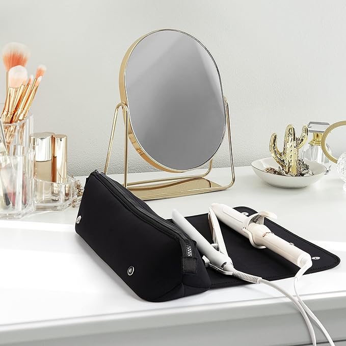 STYLEVOY Haartool-Tasche 2-in-1 | Hitzebeständige Matte & Reise-Etui | Organizer für Glätteisen & Lockenstab | Kompakt & Stylisch