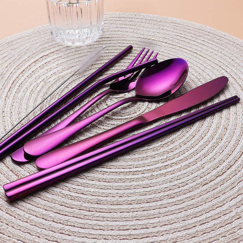 Besteckset GoCutlery | 4-teilig für unterwegs | Edelstahl & BPA-frei | Mit Transportetui