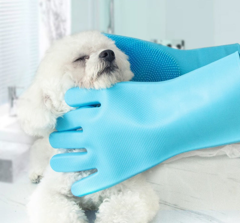 PawRelax Grooming Handschuhe | Fellpflege & Massage für Hunde & Katzen | Gummi | Paar
