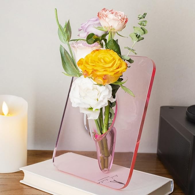 FloraFrame | Acryl Bilderrahmen-Vase | Modern & Elegant | Transparent