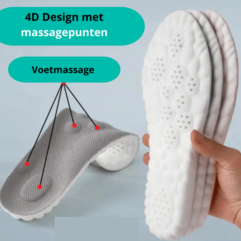 OrthoCloud 4D Einlegesohlen | Schmerzfreie Füße | Ergonomische Unterstützung | Waschbar & Anpassbar