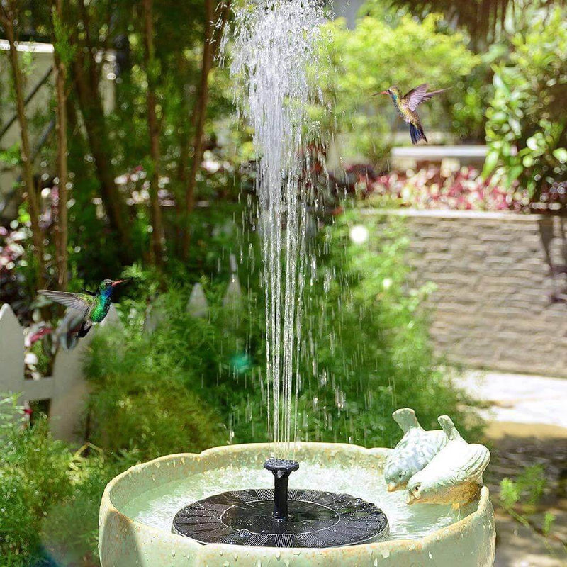 WaterGlow – Solarbetriebener Brunnen mit LED und 4 verschiedenen Wasserstrahlmustern!