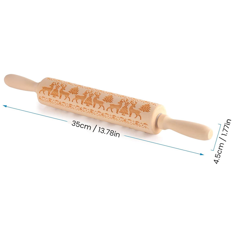 MerryRoll - Weihnachtliche Rolling Pins aus Holz