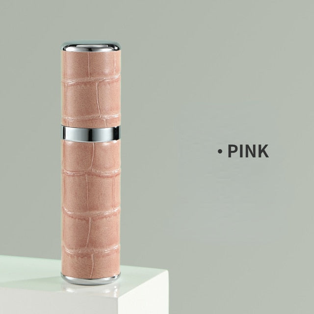 Aromova PocketScent Parfüm Zerstäuber To Go | Nachfüllbar & Auslaufsicher | 5 ml Leder-Design