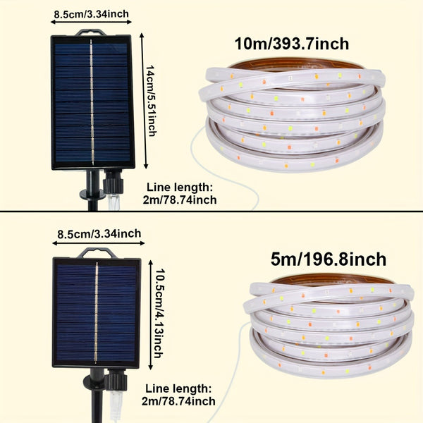 Solvara Flexibler Solar LED-Lichtschlauch mit Fernbedienung | Kreative Außenbeleuchtung | Energieeffizient & Wetterfest