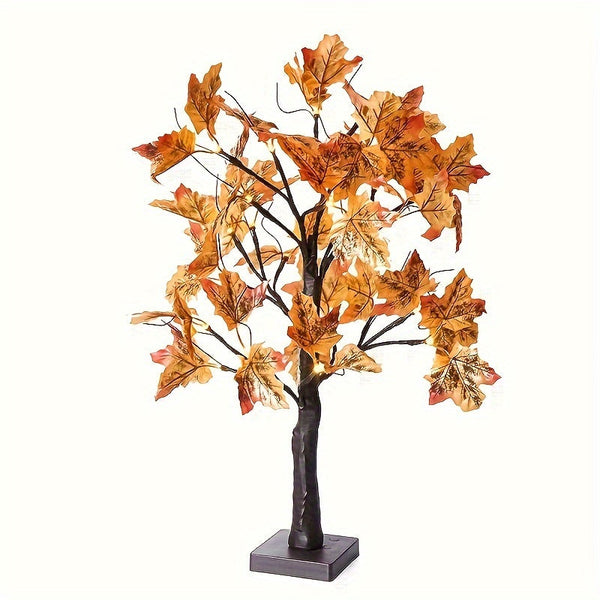 LumiLeaf Dekobaum | LED Ahornblätter | 60 cm | Warmweißes Licht | Batteriebetrieben