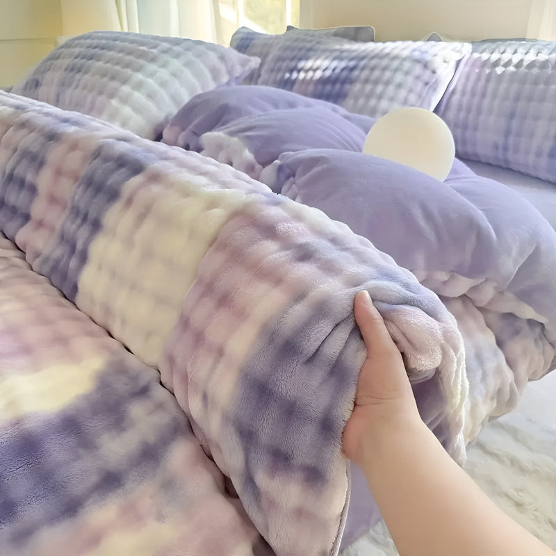 Plüsch-Bettbezug Lunafleece | Beidseitig Kaninchenfell & Milchsamt | Extra Warm & Weich | Perfekt für Herbst & Winter