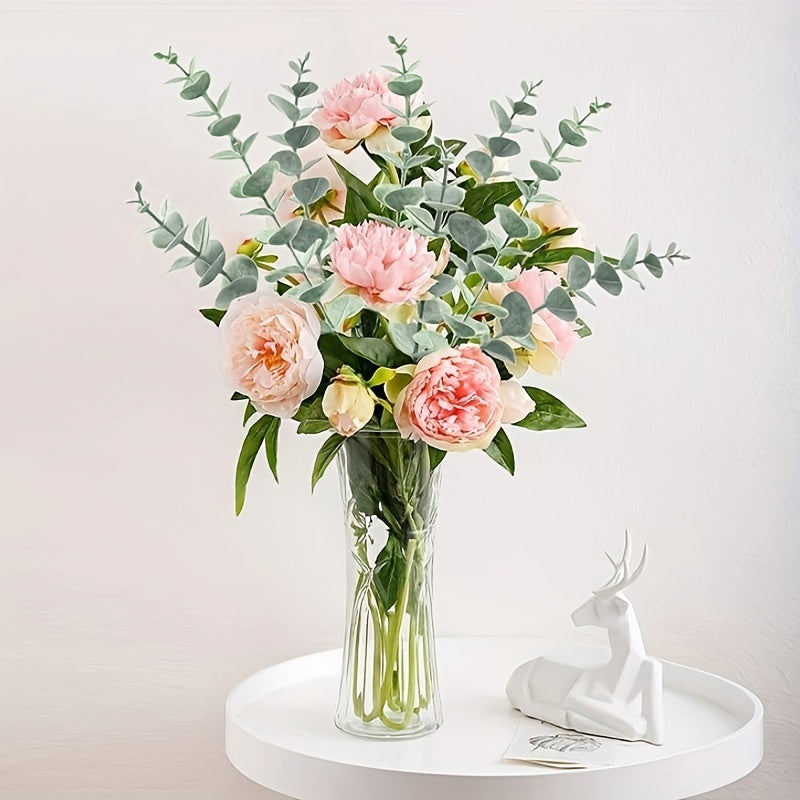 EucaLuxe Eukalyptus Zweige | 10 Stück | Realistisch & Pflegefrei | Silberblatt Design