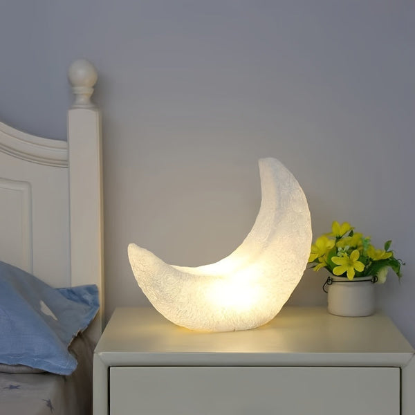 Mondlicht LUNERA | Art Deco Nachtlicht | Halbmond-Design | Kabellos & Warmweiß
