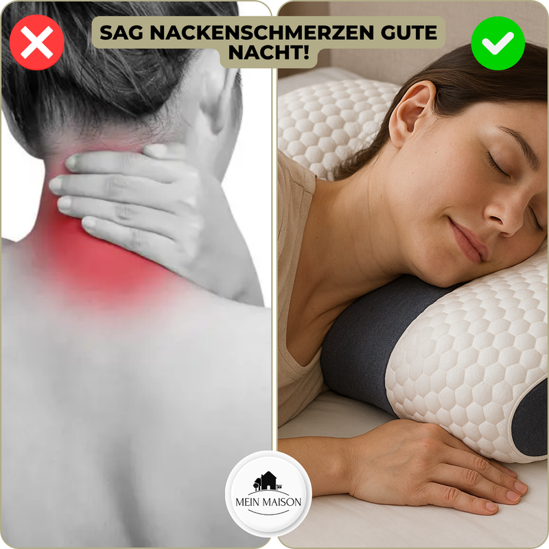 Orthopädisches Nackenkissen OrthoRest | Ergonomische Kontur | Memory-Schaum | Atmungsaktiv