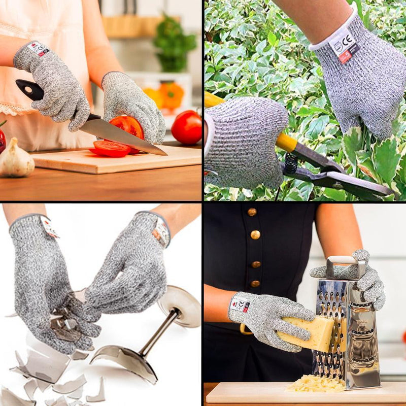 Manulo SafeGrip Schnittfeste Handschuhe | EN388 Level 5 | Rutschfest & Waschbar | Für Küche, Garten & Werkstatt