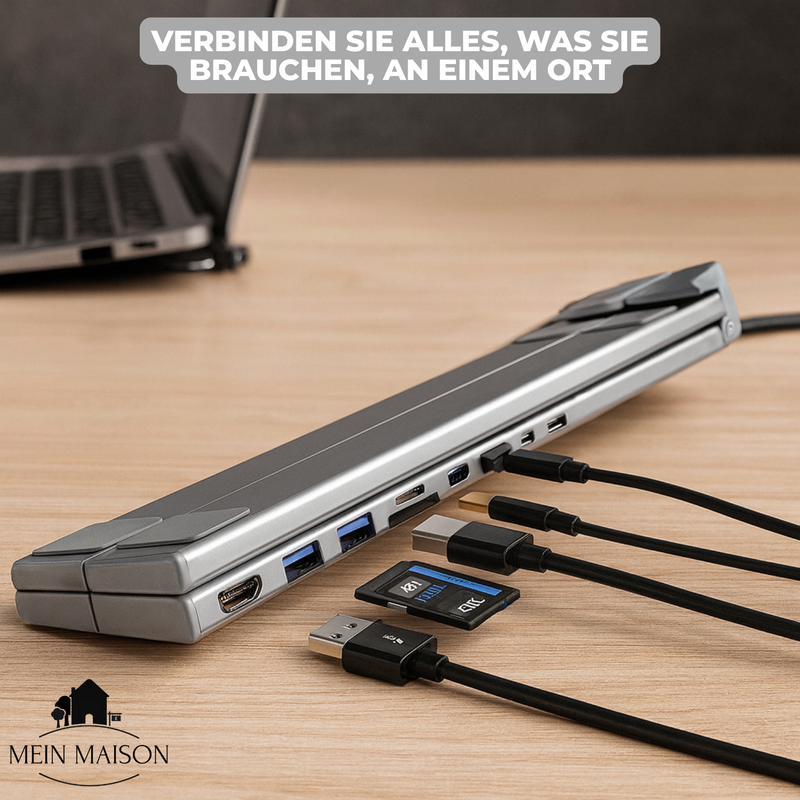 ProDock Ständer – 8-in-1 Laptop-Erhöhung und Hub kombiniert!