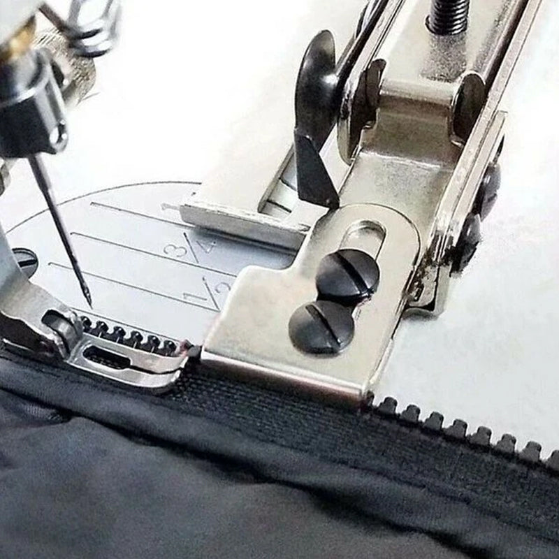 ZipFix - Reißverschlussfuß zur Positionierung der Stichlinie