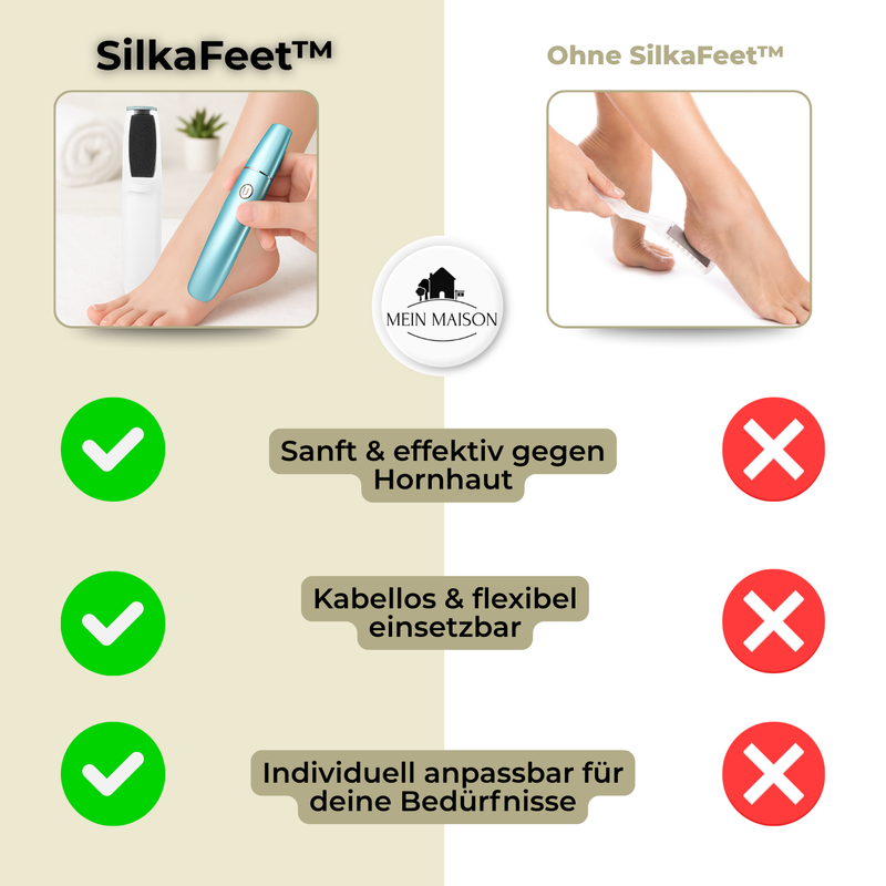 SilkaFeet™ – Mühelos glatte und gepflegte Füße