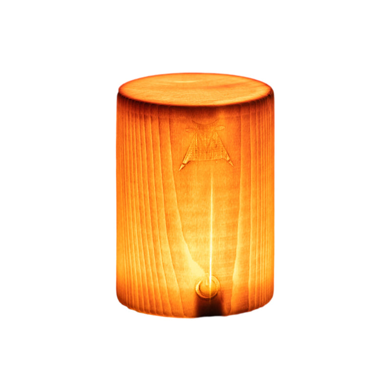LED Tischlampe Lumaviva NaturLite | Touch-Dimmung & Akku | Kabellos & Wiederaufladbar | Holzoptik | Für Schlafzimmer, Schreibtisch & Wohnzimmer