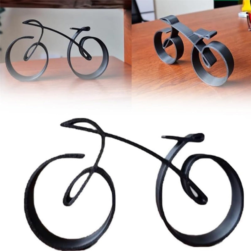 Velaro Fahrrad-Skulptur | Minimalistisches Drahtrahmen-Design | Eisen Schwarz | Geschenkidee für Radliebhaber