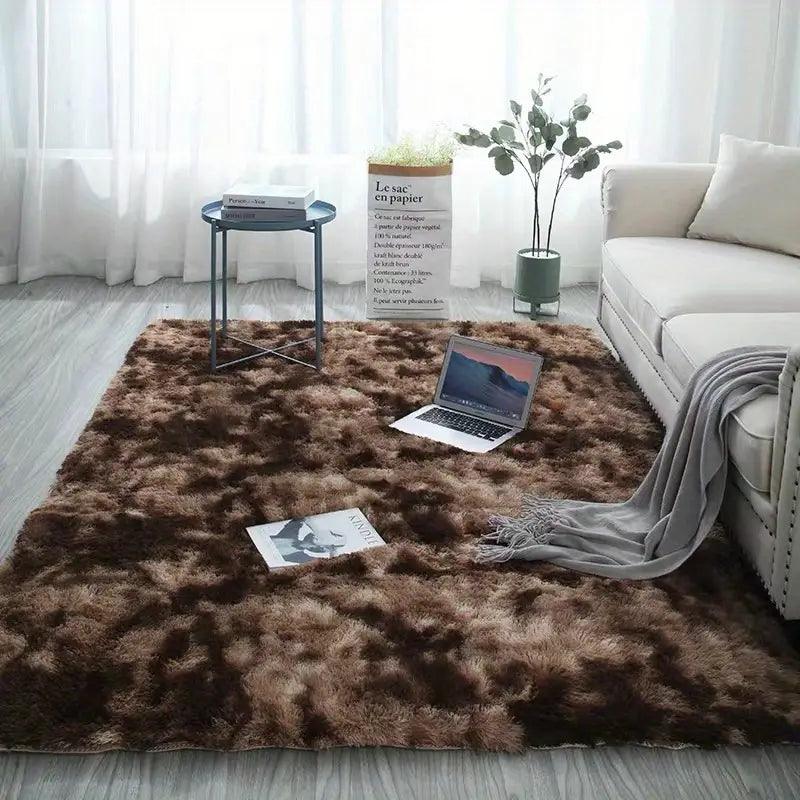 Weicher Teppich | Tie-Dye Design | Rutschfest & Flauschig | 80x120 cm
