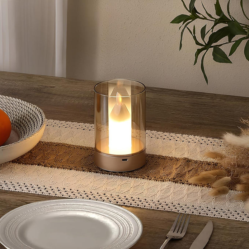 LED Kerze GlowCandle | Handgesten-Steuerung | Warmweißes Licht | 8,6 x 13 cm