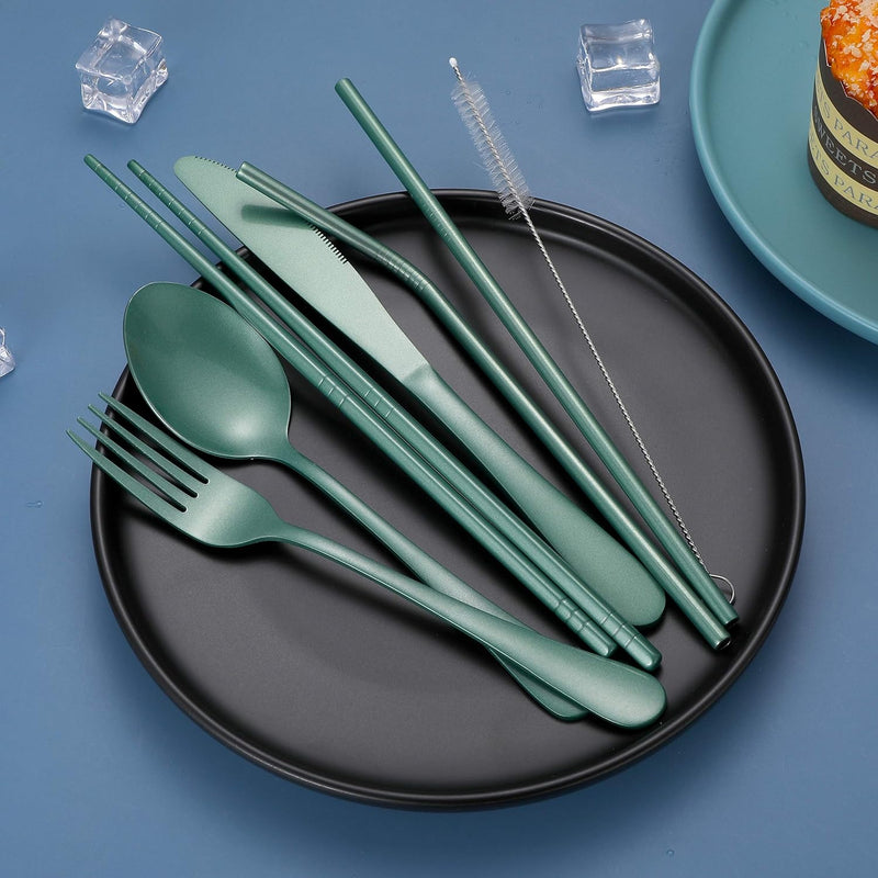 Besteckset GoCutlery | 4-teilig für unterwegs | Edelstahl & BPA-frei | Mit Transportetui