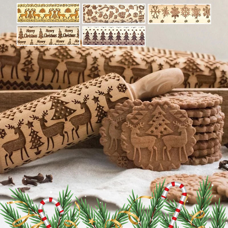 MerryRoll - Weihnachtliche Rolling Pins aus Holz