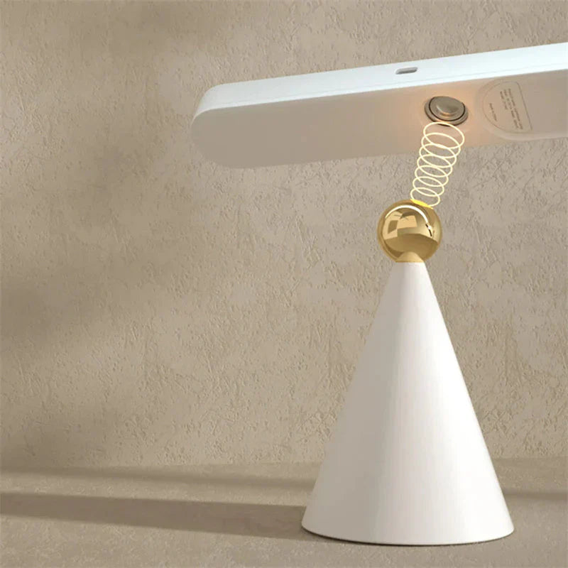 Design-Tischlampe Eleglora TouchGlow | Kunstvolle LED-Stimmungslampe | Touch-Bedienung | In Weiß & Khaki | Für stilvolle Wohnakzente