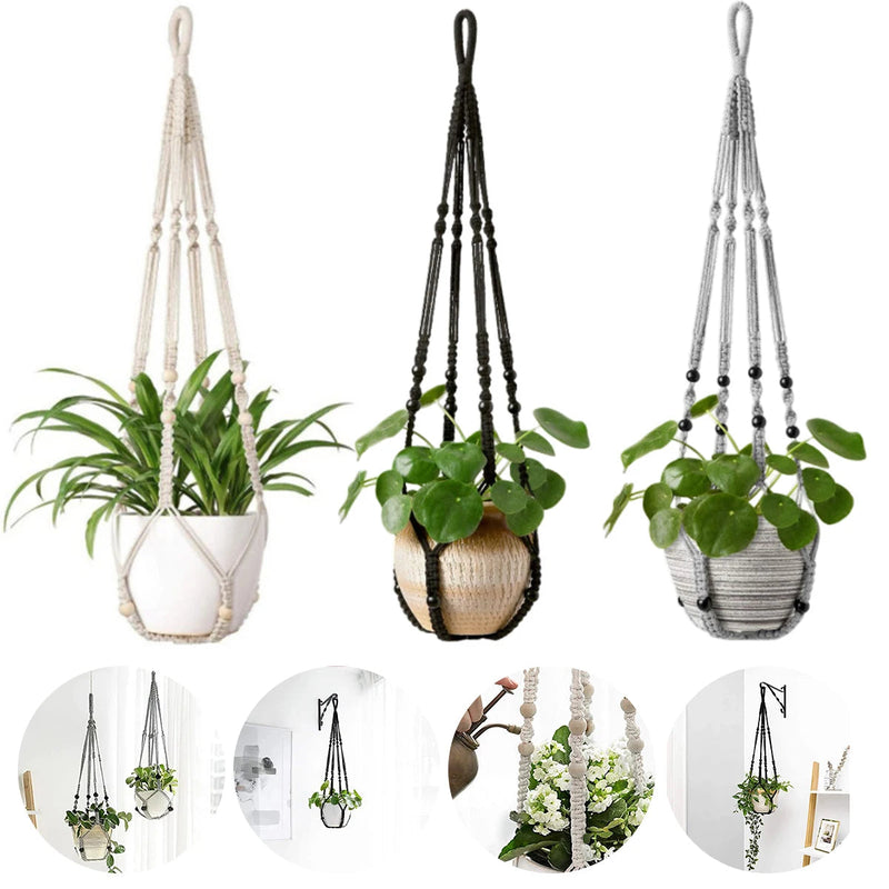 Naturéa Living Makramee-Pflanzenhänger | 90 cm Baumwolle