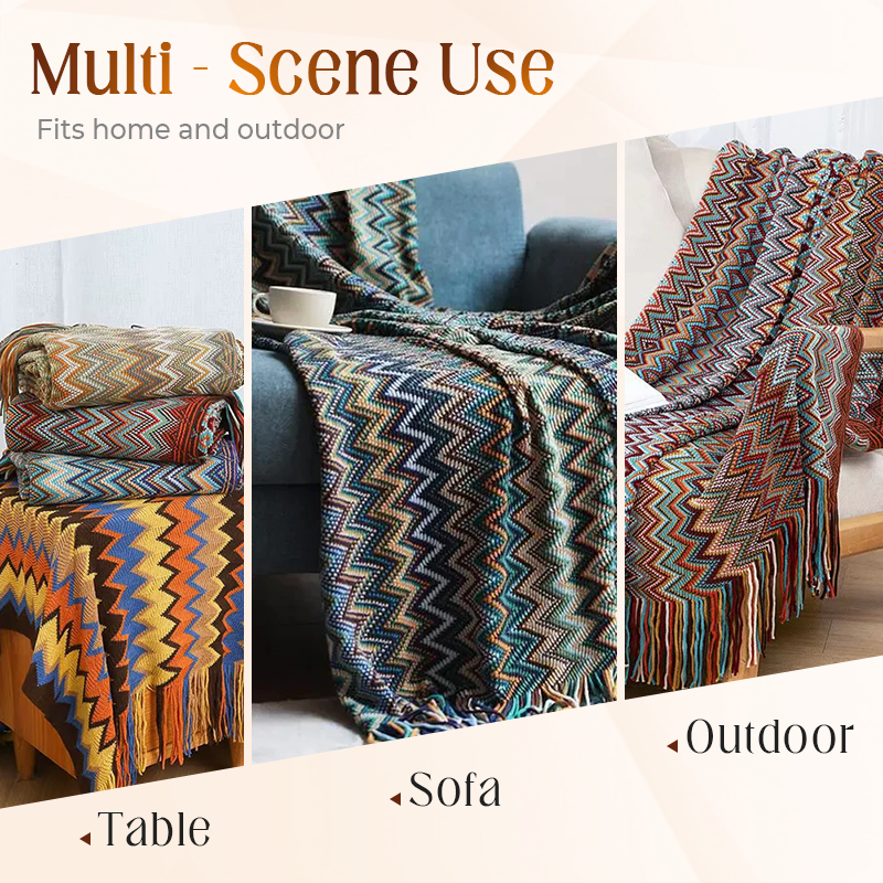 CasaLunaWeave – Boho-Decke, die Wärme mit Stil verbindet