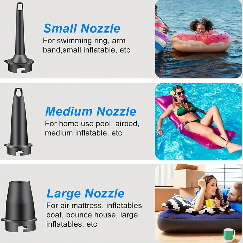 Elektrische Luftpumpe AirTrek Mini | USB-Aufladbar & Kabellos | Kompakt & Robust | Für Luftmatratzen & Outdoor