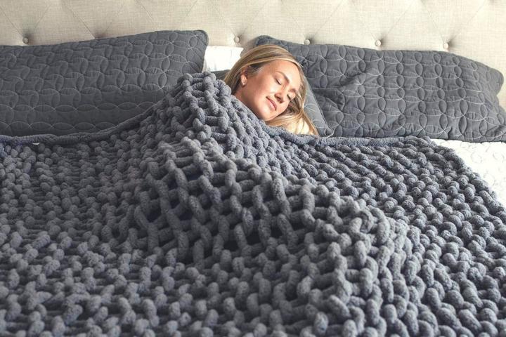 Nordhavn | Grob gestrickte Decke | Gemütlich & Stilvoll | Baumwolle
