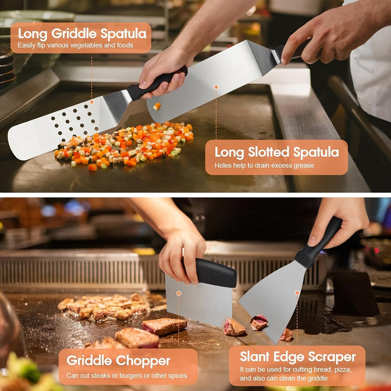GrillMeisterPro BBQ Grillset 20-teilig | Komplettes Zubehörset | Rostfreier Edelstahl | Für Innen & Außen