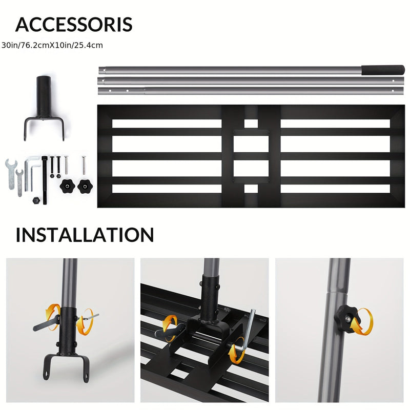 LawnMaster Pro Rasen-Nivellierer | Edelstahl & Aluminium | Offenes Rostdesign | 198 × 43,2 cm