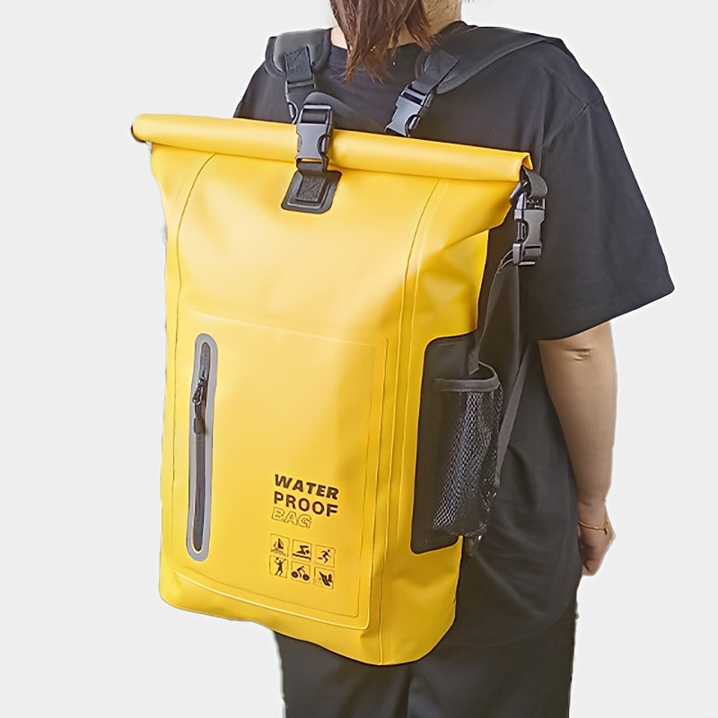DryTrek Wasserdichter Outdoor-Rucksack 25L | Rolltop mit Clipverschluss | Robustes Design | Perfekt für Kajak, Wandern & Strand